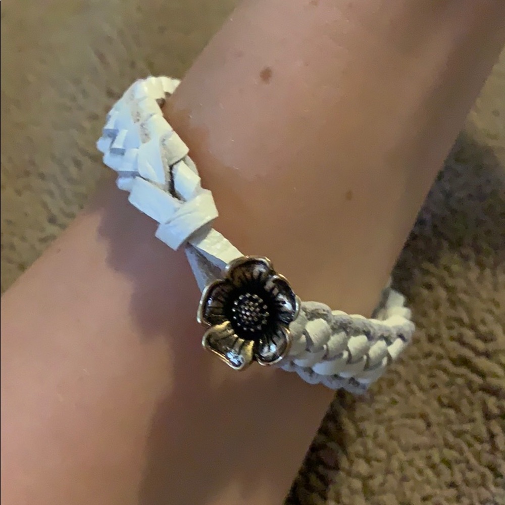 Lucky Brand braided genuine leather bracelet